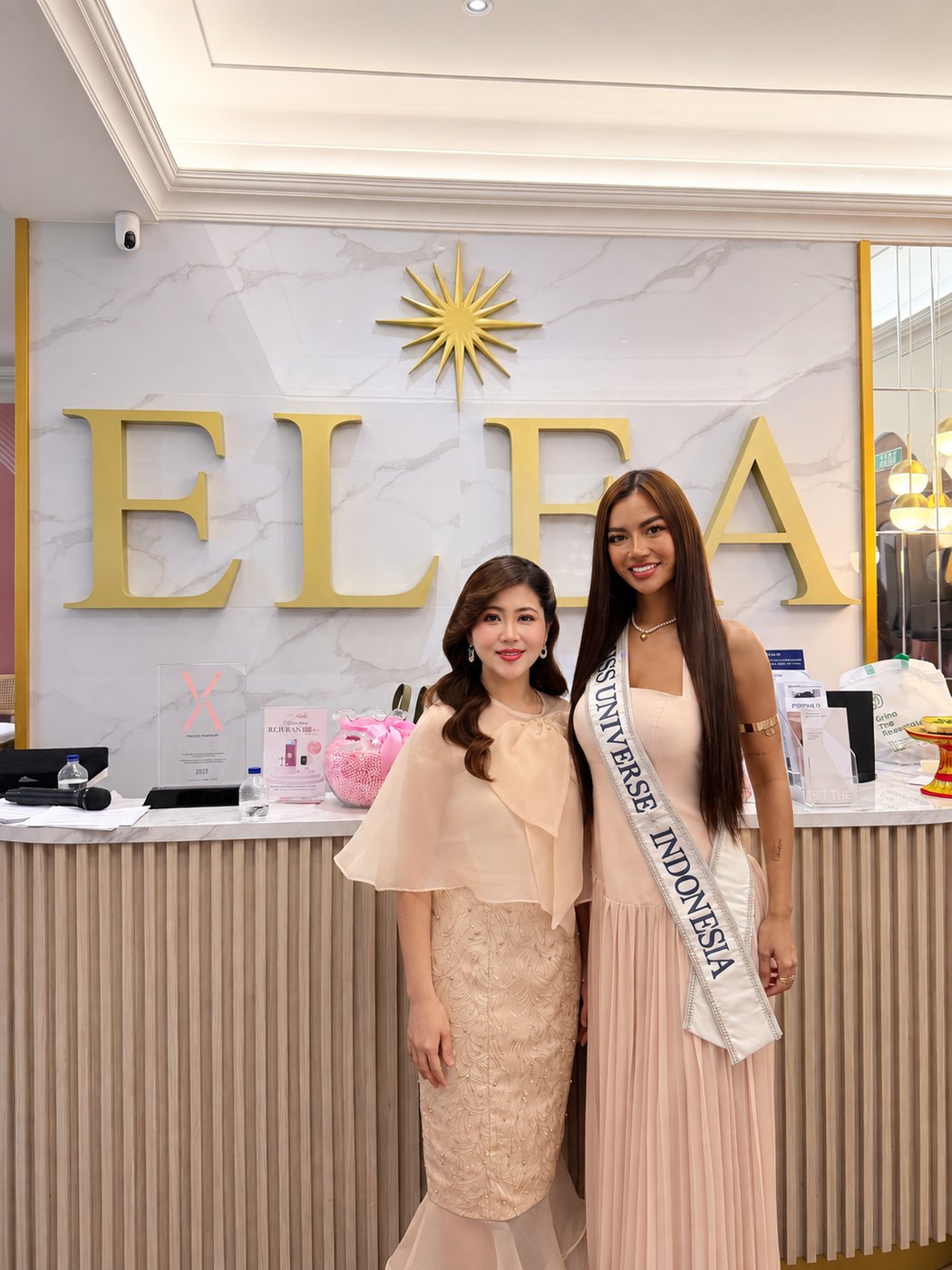 Sanly Liu, Miss Universe Indonesia 2025, at Elea Clinic Bali in Denpasar